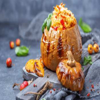 Тиква, пълнена с кускус